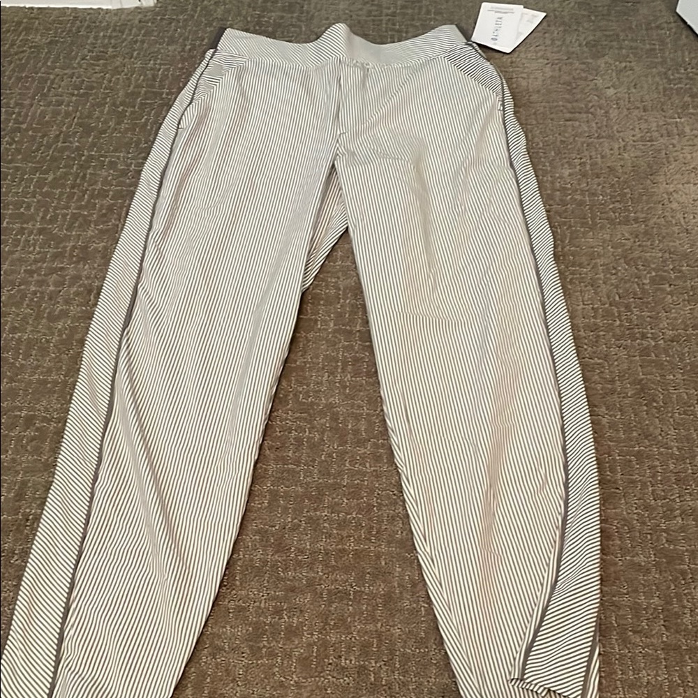 Athleta Gray Track Pants with Elastic Waistband